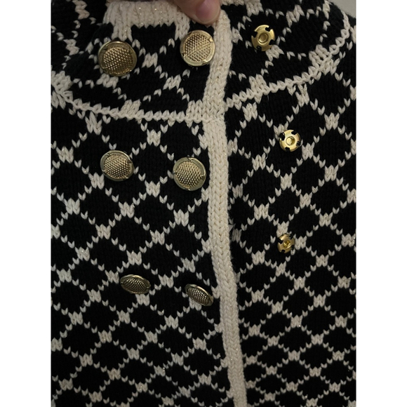 Max Studio Cardigan, Kid’s L (6X), Black & White - Picture 6 of 11